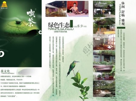 中国茶彩页折页