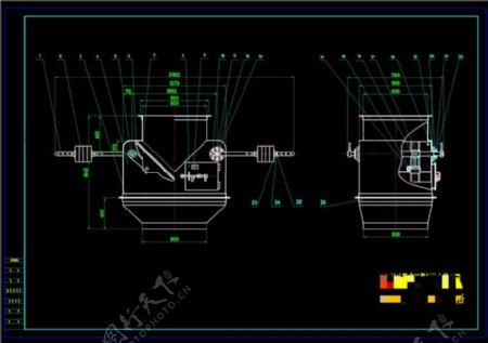 缓冲锁气器CAD机械图纸