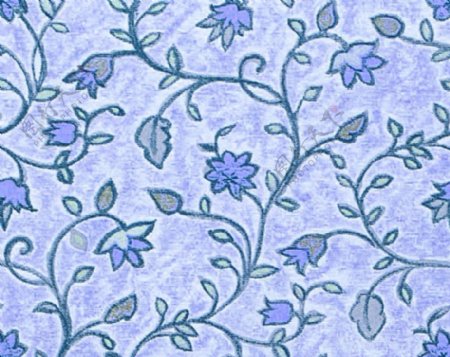 蓝色花纹无缝壁纸