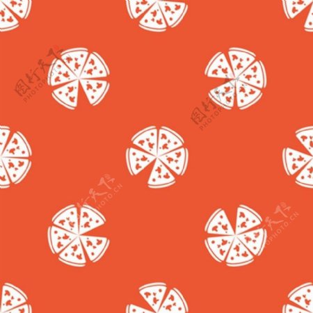 可爱披萨红色底纹背景图
