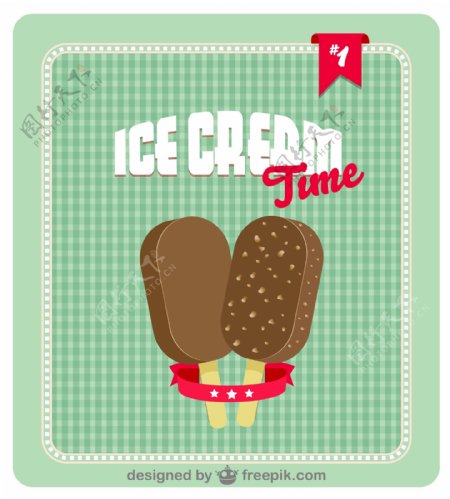 复古冰淇淋海报设计