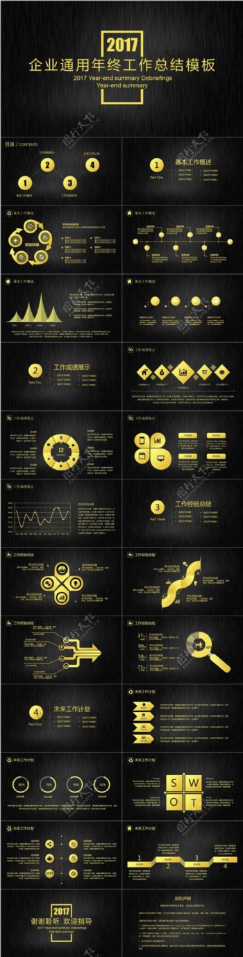 2017年终工作总结PPT模板