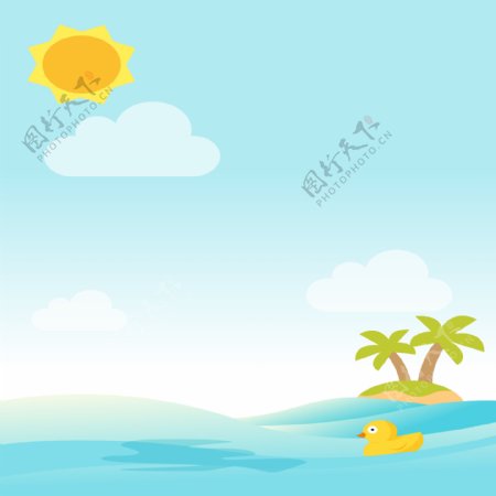 夏季太阳海岛背景