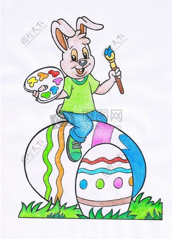 复活节兔子的漫画
