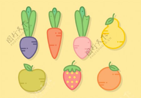 可爱蔬果图标