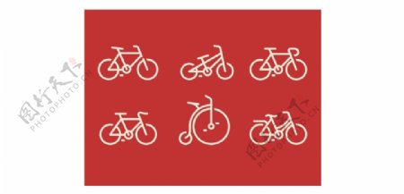 自行车界面图标PSD图形