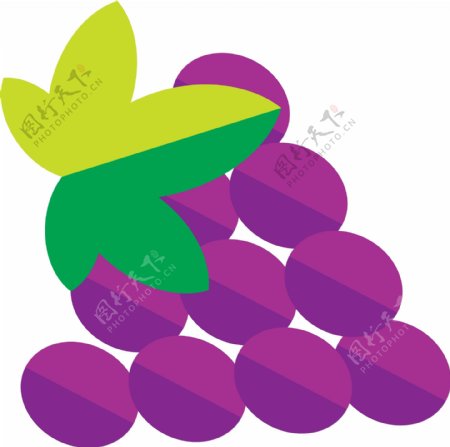 葡萄水果卡通矢量素材