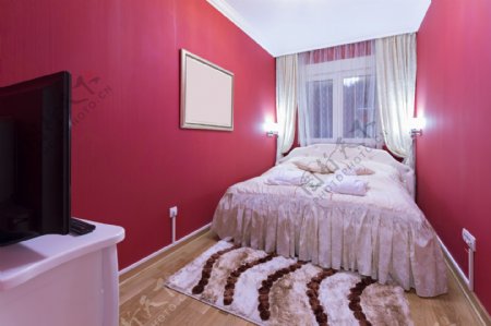 粉色可爱卧室装修设计图片