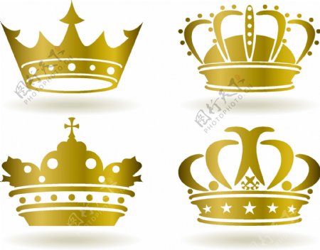 金色皇冠王冠矢量图