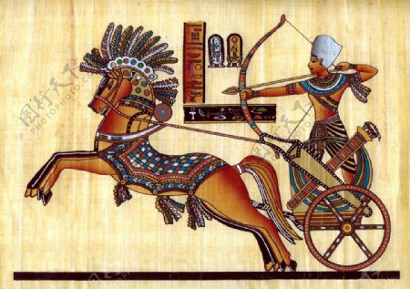 埃及马车图案图片