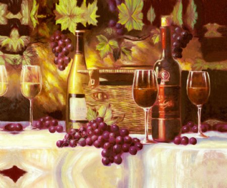 红酒葡萄背景图片