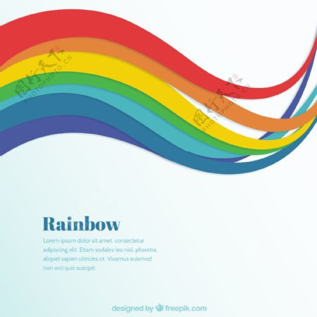 彩虹色曲线背景图片