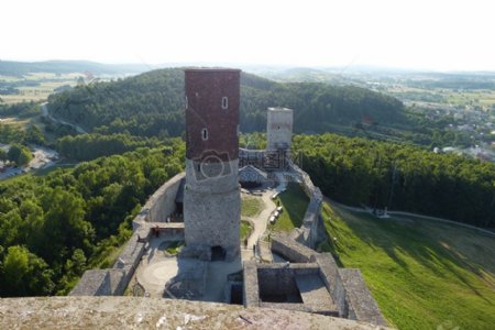 古城堡的俯视图