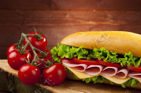 三明治和西红柿图片