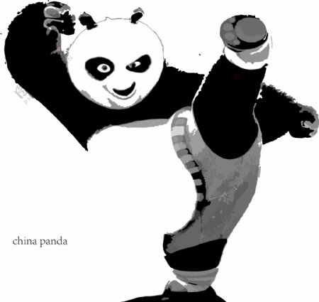 熊猫黑白照图片
