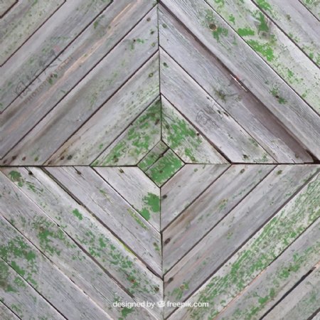 长绿色苔藓的木板背景矢量素材