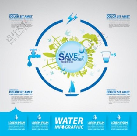 水能源环保背景图