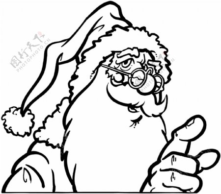 圣诞老人头像卡通头像矢量素材EPS格式0016