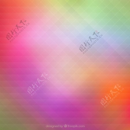 彩色菱形格背景矢量素材图片