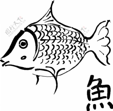 鱼的轮廓的剪辑艺术4