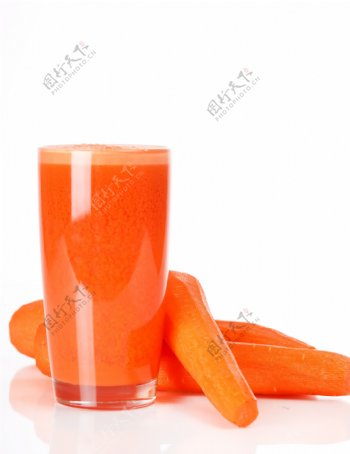 胡萝卜与果汁图片