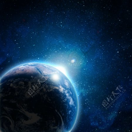 蓝色地球背景图片