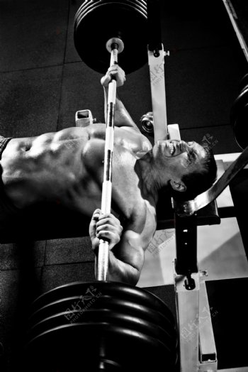 举重的肌肉男人图片