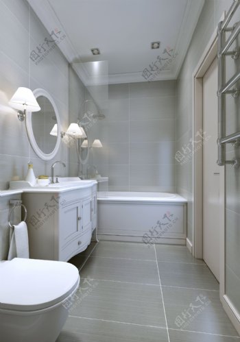 现代时尚浴室效果图图片