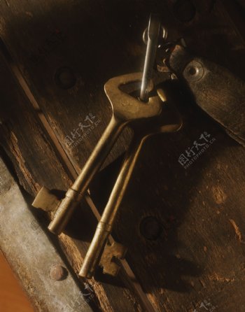 陈旧的钥匙和锁