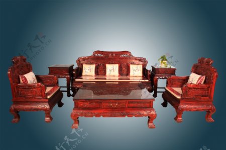红木家具精品沙发图片