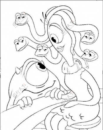 迪斯尼绘画人物卡通人物怪兽矢量素材ai格式10