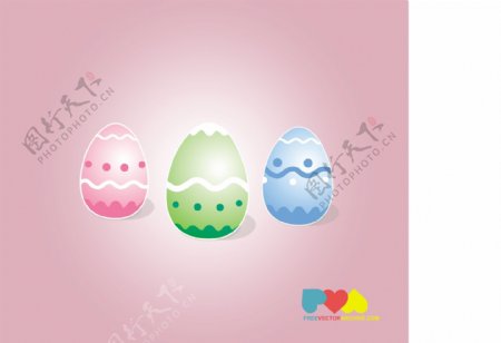 丰富多彩的复活节彩蛋矢量图形