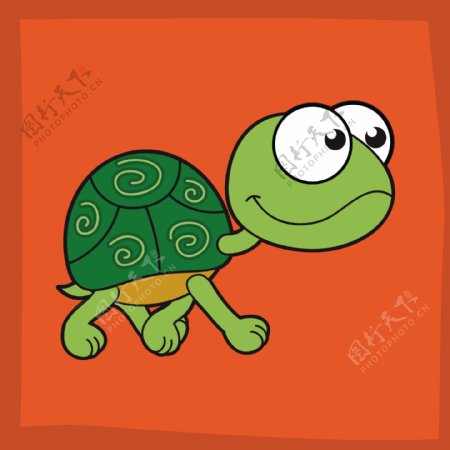 卡通可爱小乌龟EPS