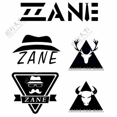 时尚潮标志字母Zlogo设计服装图标