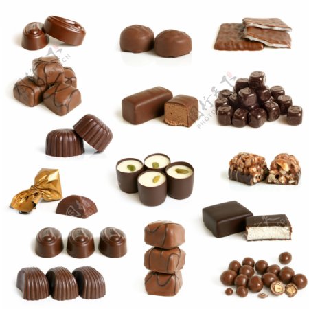 各种形状的巧克力图片