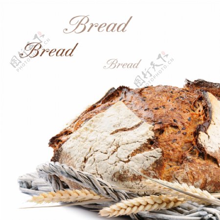 小麦与面包图片