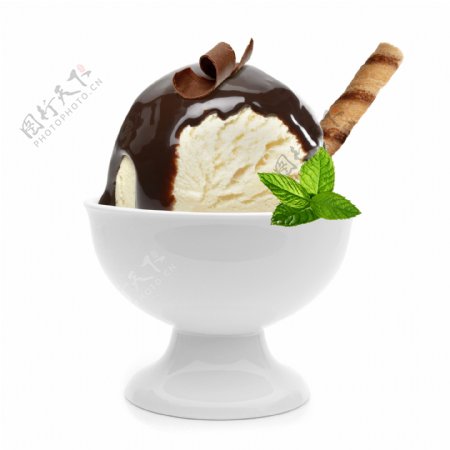 薄荷巧克力冰淇淋图片