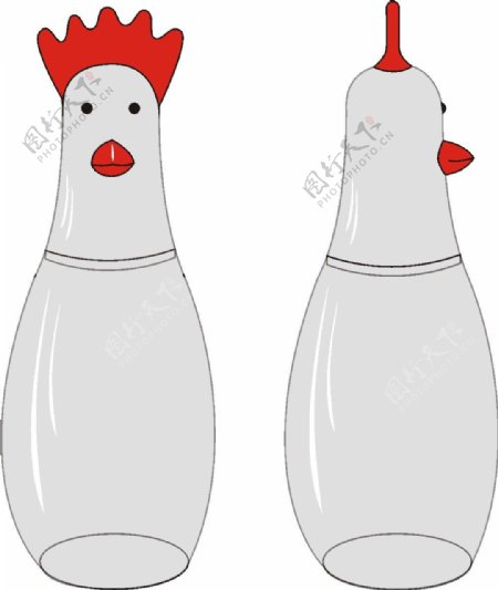 公鸡塑料瓶设计