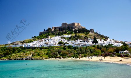 唯美希腊爱琴海风景图片