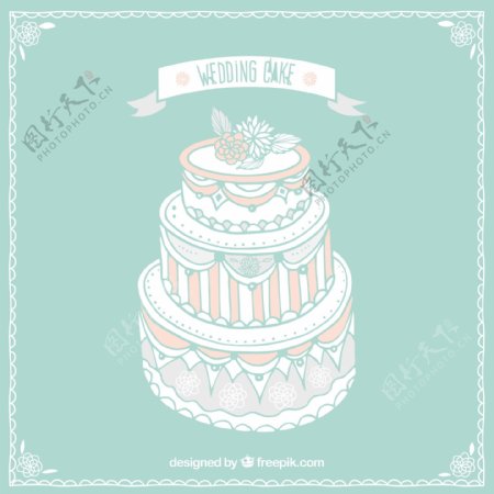 手绘结婚蛋糕