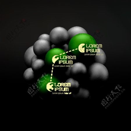 黑绿色球形图案