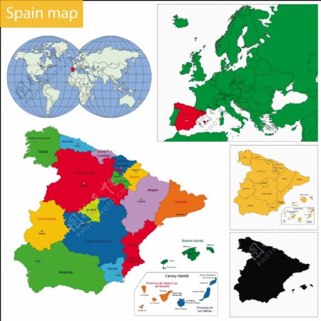 西班牙国家地图