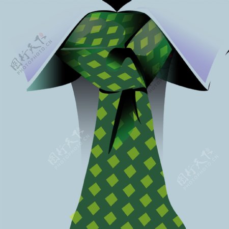 绿色领带
