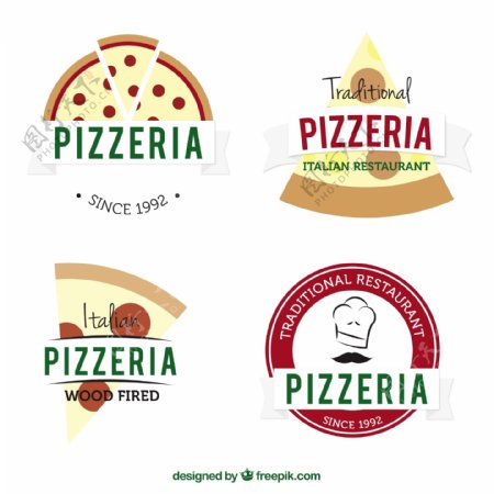 对披萨的徽标