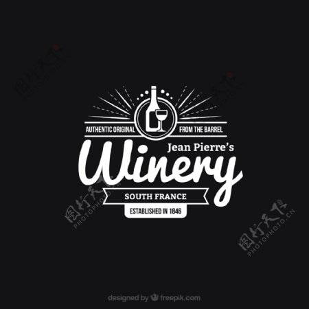 葡萄酒酒庄的标志