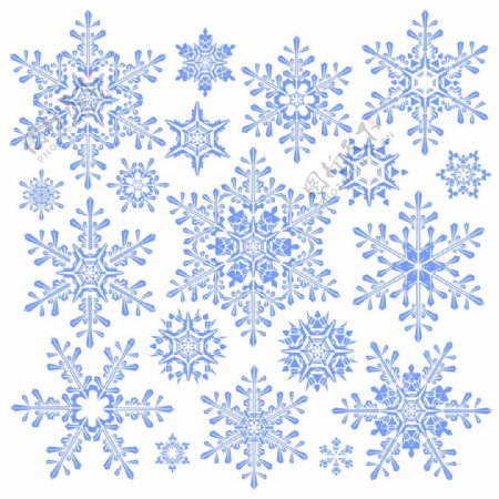 雪花样式合集矢量图