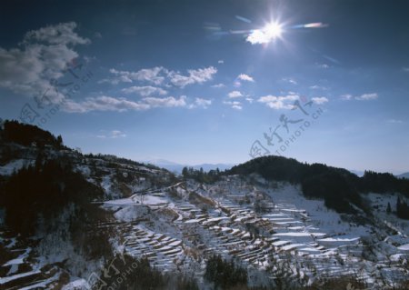 冬季的村庄