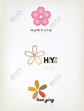 简约樱花logo设计