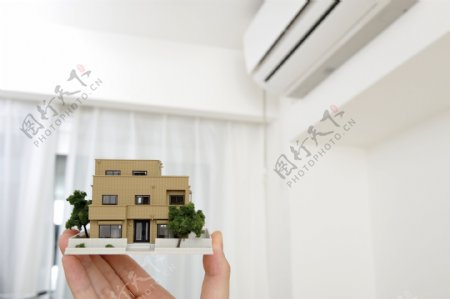 别墅模型与空调图片