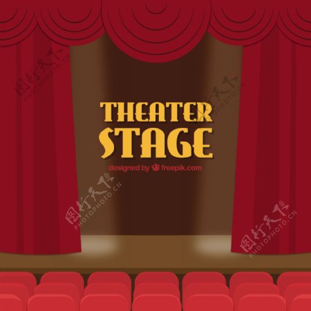 剧院的舞台背景